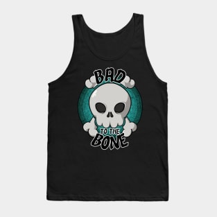 Bad to the bone skull (turquoise) Tank Top